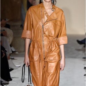 Salvatore Ferragamo Leather Jumpsuit